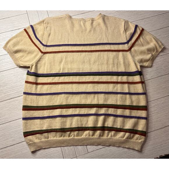 Alfred Dunner ladies short sleeve sweater w/ beaded & embroidered detail. Sz L - Picture 8 of 9